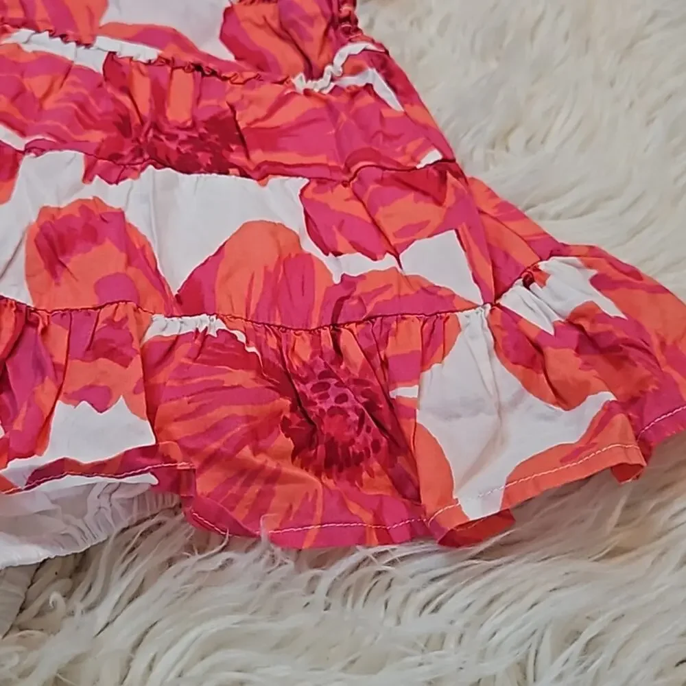 Baby Gap White and Orange Floral Dress